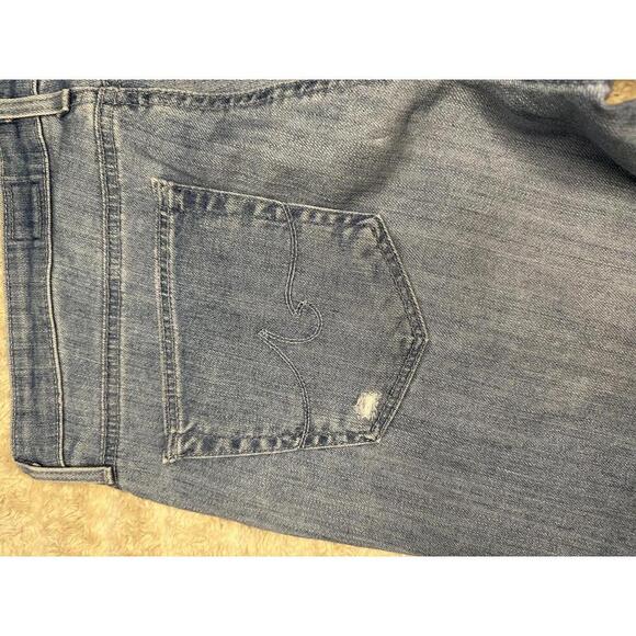 AG Adriano Goldschmeid Stevie Slim light wash distressed capri jeans Size 31 - Picture 3 of 10